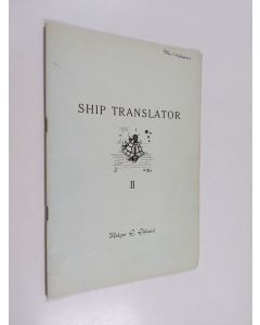 Kirjailijan Holger E. Eklund käytetty teos Ship translator 2