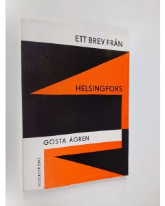 Kirjailijan Gösta Ågren käytetty kirja Ett brev från Helsingfors