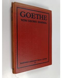 Kirjailijan Georg Simmel käytetty kirja Goethe