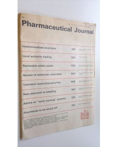 käytetty teos Pharmaceutical Journal Vol 25 No 5844 November 15 1975