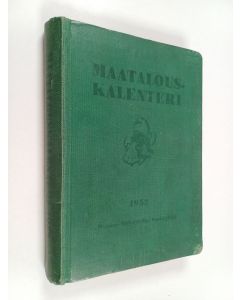 käytetty kirja Maatalouskalenteri 1952