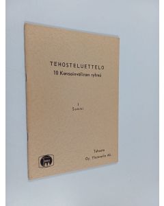 käytetty teos Tehosteluettelo : 10 kansainvälinen ryhmä : 1. Suomi