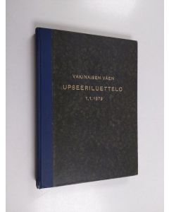 käytetty kirja Vakinaisen väen upseeriluettelo 1.1.1979