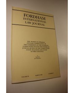 Kirjailijan Virpi ym. Tiili käytetty kirja Fordham International Law Journal Volume 22 Number 3 (ERINOMAINEN)