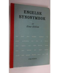 Kirjailijan Einar Ekblom käytetty kirja Engelsk synonymbok