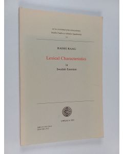 Kirjailijan Raimo Raag käytetty kirja Lexical Characteristics in Swedish Estonian