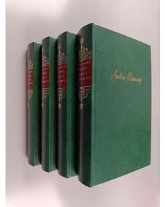 Kirjailijan Anders Ramsay käytetty kirja Muistoja lapsen ja hopeahapsen 1-4 : 1836-1854 ; 1854-1864 ; 1865-1871 ; 1971-1907