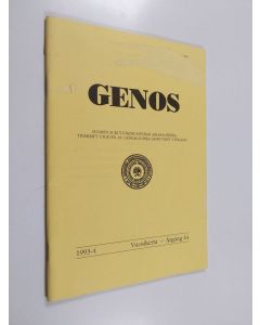 käytetty teos Genos 4 / 1993 : Suomen sukututkimusseuran aikakauskirja