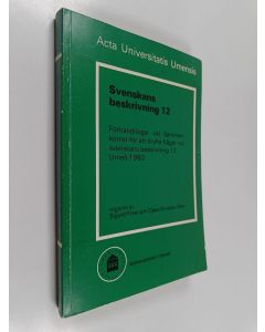 käytetty kirja Svenskans Beskrivning 12