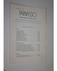 käytetty teos Parnasso : kirjallisuuden katselmus 1956 (liite Parnassoon nro 1/1957)