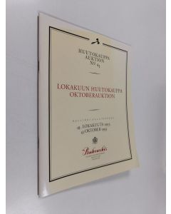 käytetty teos Lokakuun huutokauppa oktoberauktion 10.10.1993