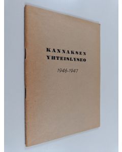 käytetty teos kannaksen Yhteislyseo 1946-1947