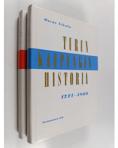 Kirjailijan Oscar Nikula käytetty kirja Turun kaupungin historia 1721-1809 1-2