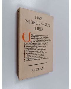 käytetty kirja Das nibelungen lied