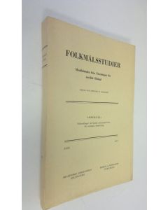 Tekijän Christer Hummelstedt  käytetty kirja Folkmålsstudier XXIII : Förhandlingar vid Sjunde sammankomsten för svenskans beskrivning