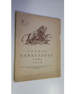 käytetty kirja Suomen vapaussota vuonna 1918 27. vihko