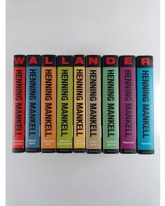 Kirjailijan Henning Mankell käytetty kirja Wallander -setti (9 kirjaa) : Kasvoton kuolema ; Riian verikoirat ; Valkoinen naarasleijona ; Hymyilevä mies ; Väärillä jäljillä ; Viides nainen ; Askeleen jäljessä ; Palomuuri ; Pyramidi