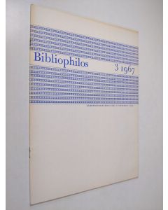 käytetty teos Bibliophilos 3/1967