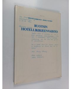 Kirjailijan Pentti Laakkonen käytetty kirja Ruotsin hotellikirjeenvaihto