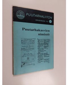 käytetty kirja Puutarhakasvien nimistö