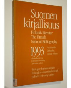 käytetty kirja Suomen kirjallisuus : vuosiluettelo 1993 (alanmukainen osa)