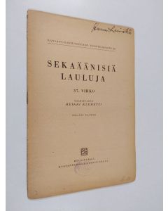 Kirjailijan Heikki Klemetti käytetty teos Sekaäänisiä lauluja 37. vihko