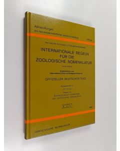 Kirjailijan Otto Kraus käytetty kirja Internationale Regeln für die Zoologische Nomenklatur - angenommen von International Union of Biological Sciences : offizieller deutscher Text