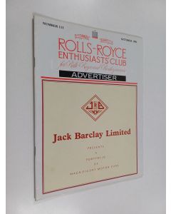 käytetty teos Rolls-Royce enthusiasts' club for Rolls-Royce and Bentley owners : October 1991