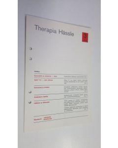 käytetty kirja Therapia Hässle n:o 3/1969