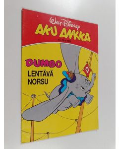 Kirjailijan Walt Disney käytetty teos Aku Aakka 52B/1988 : Dumbo lentävä norsu