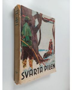 Kirjailijan Robert Louis Stevenson käytetty kirja Den svarta pilen : en berättelse från Rosornas krig