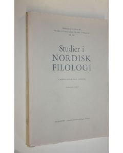 käytetty kirja Studier i nordisk filologi Bd 63 (lukematon)