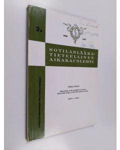 käytetty kirja Sotilaslääketieteellinen aikakauslehti 3a/1989