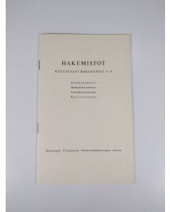 Kirjailijan Kyösti Suonoja käytetty kirja Kuluttajat rakentavat 1-3 ja hakemistot kuluttajta rakentavat 1-4