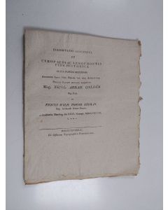 Kirjailijan Nikolai Abraham Gylden & Ericus Wilhelm Theodor Sjöman ym. käytetty kirja Dissertatio academica de cyropaediae Xenophontis fide historica : Cujus partem 2 ; Cujus partem 3 (lukematon)