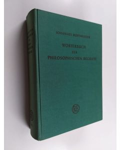 Kirjailijan Johannes Hoffmeister käytetty kirja Wörterbuch der philosophischen Begriffe