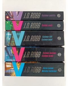 Kirjailijan Nora Roberts & J.D. Robb käytetty kirja Eve Dallas 1-8 : Alaston kuolema ; Maineikas kuollessaan ; Kuoleman ikuistama ; Kuoleman hurmio ; Kuoleman riitit ; Kuoleman enkeli ; Kuolema ovella ; Kuoleman salaliitto (5 kirjaa)