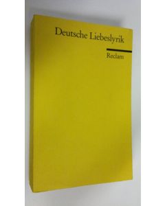 Kirjailijan Hans Wagener käytetty kirja Deutsche Liebeslyrik