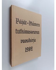 käytetty kirja Päijät-Hämeen tutkimusseuran vuosikirja 1982