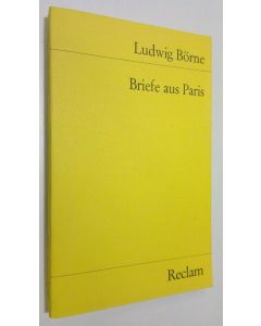 Kirjailijan Ludwig Börne käytetty kirja Briefe aus Paris