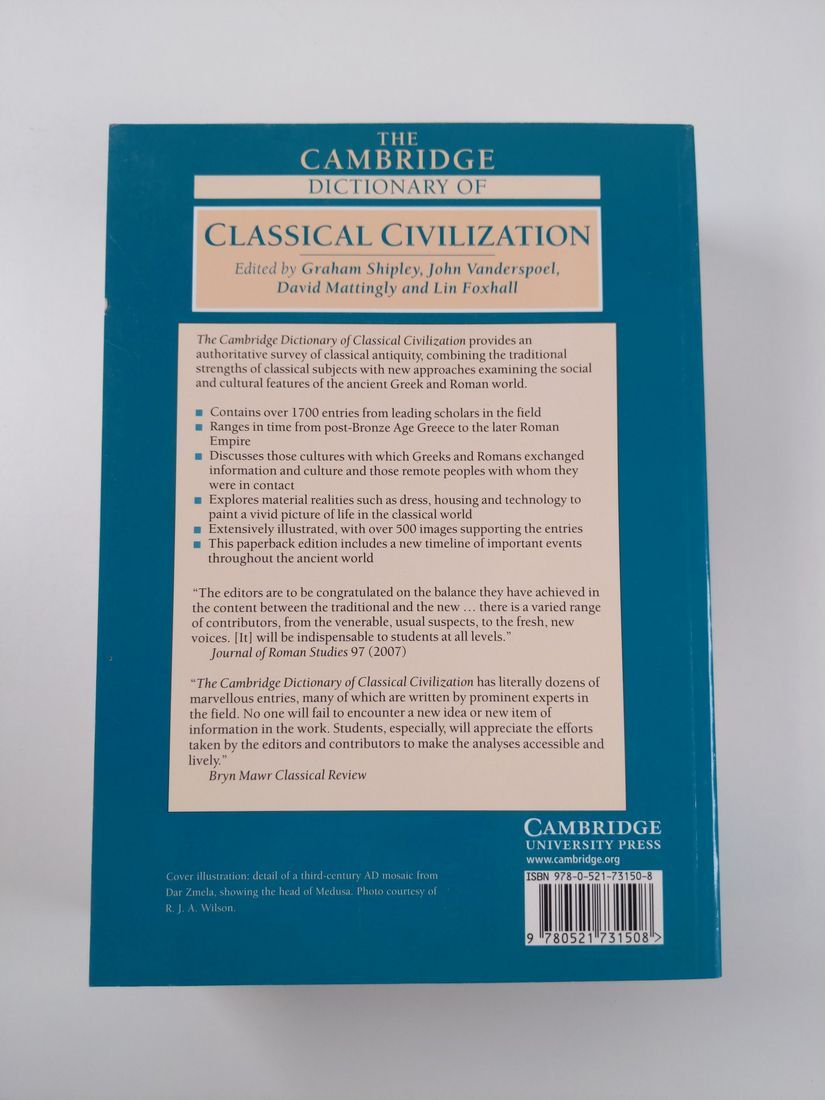 Buy Shipley Vanderspoel Mattingly Foxhall The Cambridge Dictionary of Classical Civilization Graham Shipley John Vanderspoelym. Used Book Store Finlandia Kirja