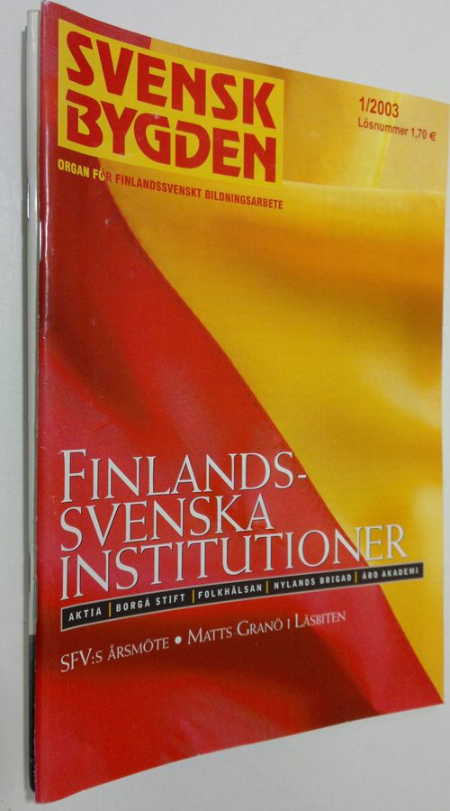 Svensk Bygden 1-4/2003 - organ för finlandssvenskt bildningsarbete
