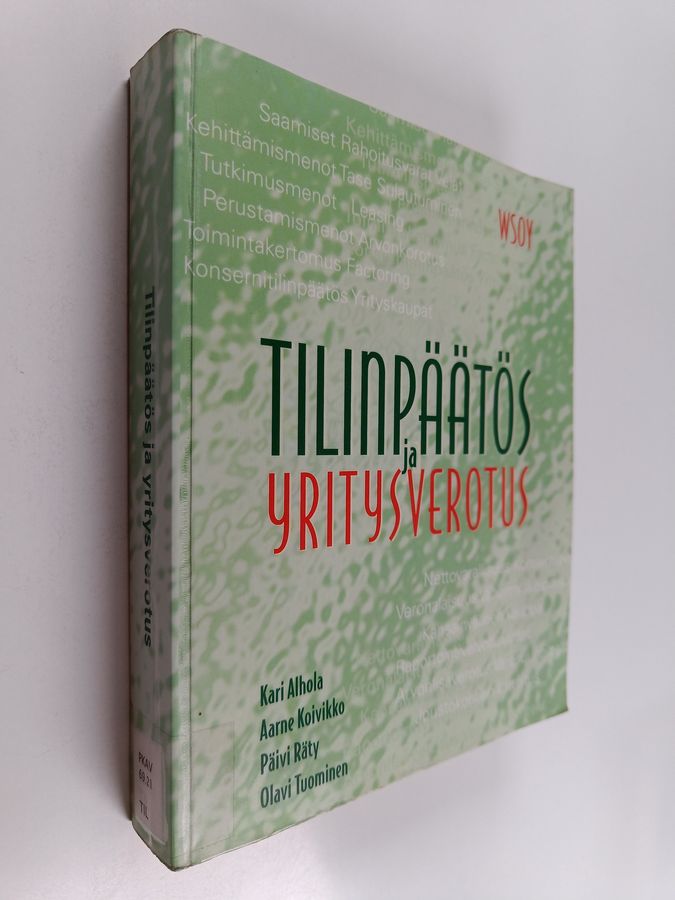 Tilinpäätös ja yritysverotus