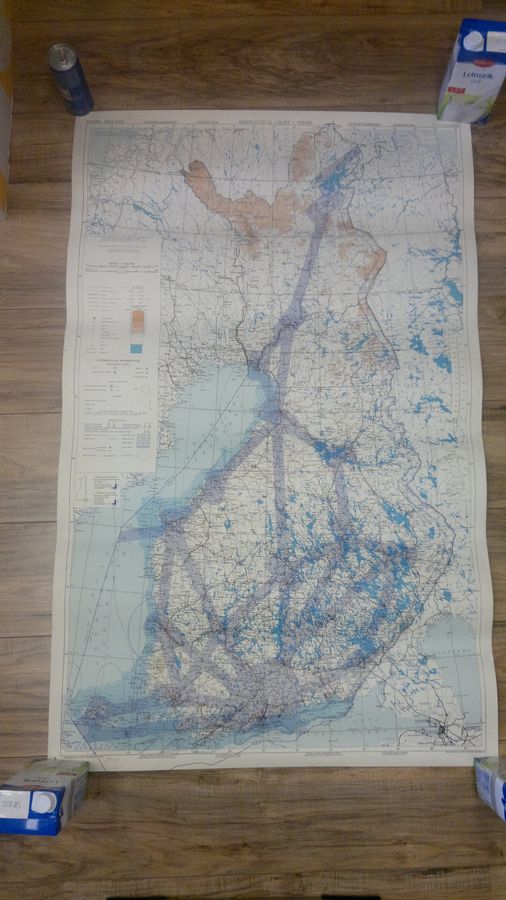 Suomi Finland Aeronautical chart 1:1000000