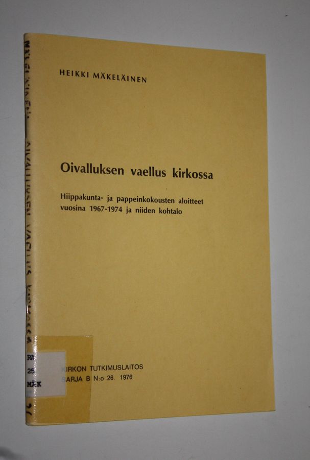 Oivalluksen vaellus kirkossa