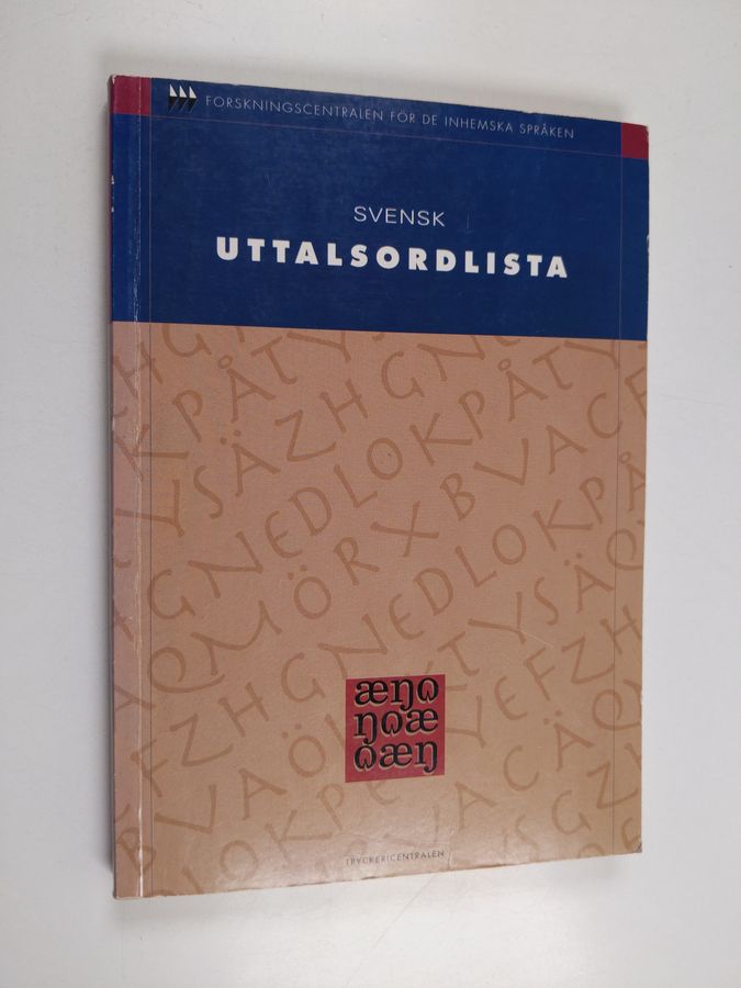 Svensk uttalsordlista.