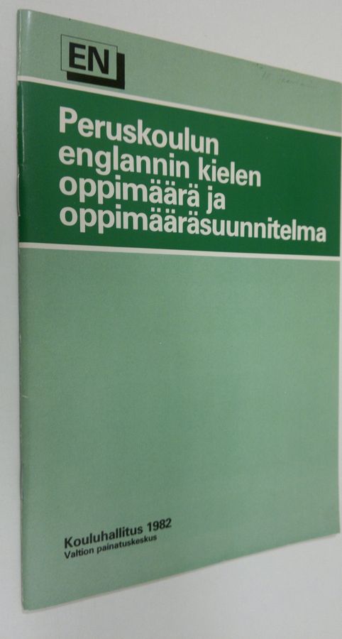 Peruskoulun englannin kielen oppimäärä ja oppimääräsuunnitelma