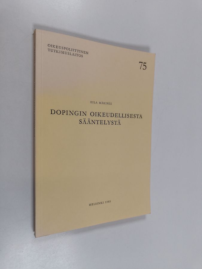 Dopingin oikeudellisesta sääntelystä =
