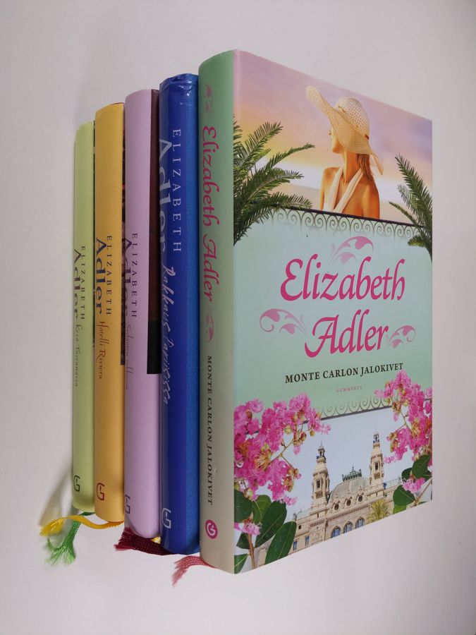 Elizabeth Adler : Adler-paketti : Monte Carlon jalokivet ; Rakkaus Pariisissa ; Sydänten sykkeessä ; Kesä Toscanassa ; Hotelli Riviera