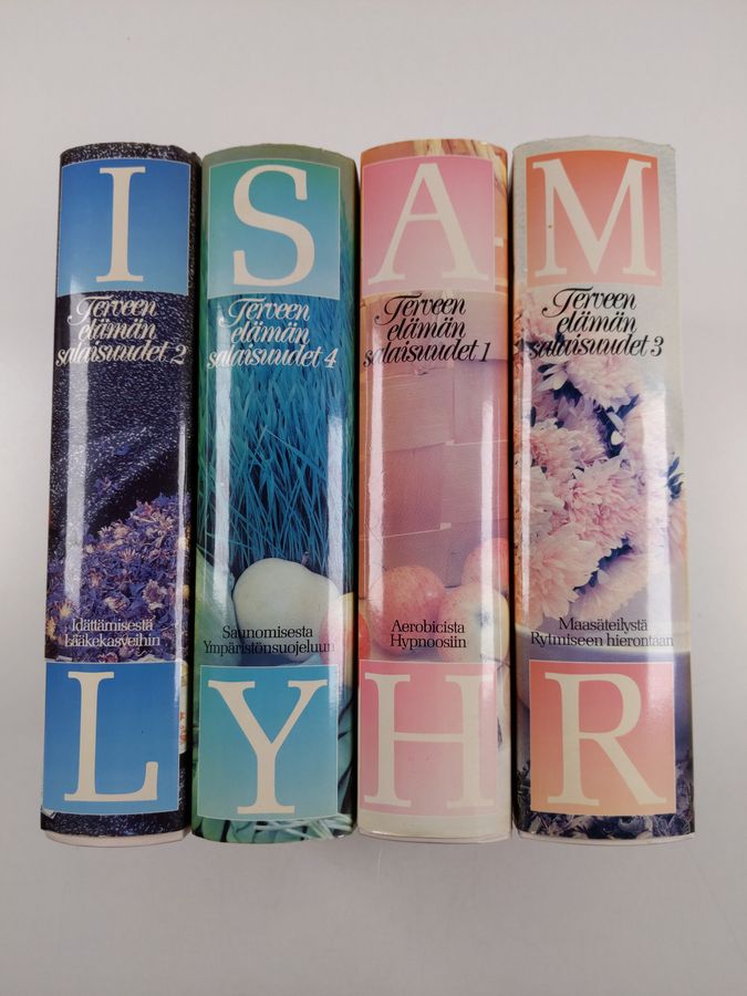 Terveen elämän salaisuudet 1-4 : Aerobicista hypnoosiin ; Idättämisestä lääkekasveihin ; Maasäteilystä rytmiseen hierontaan ; Saunomisesta ympäristönsuojeluun